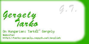 gergely tarko business card